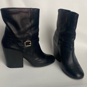 Robert Clergerie Elegant Black Leather Ankle Boots